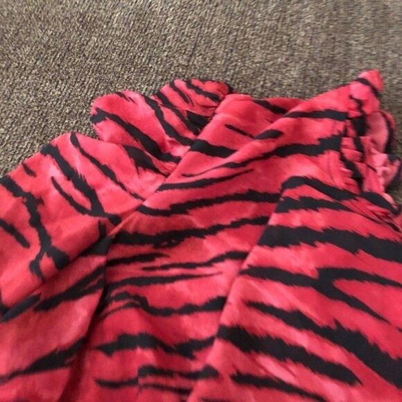 Rachel Roy red/black zebra print sheer top with puff sleeves NWT sz XXL - Picture 6 of 10